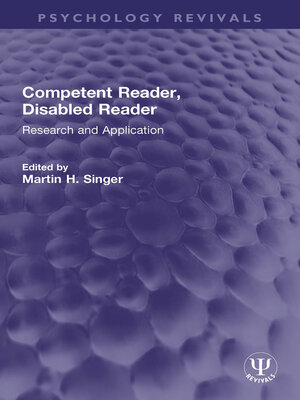 cover image of Competent Reader, Disabled Reader